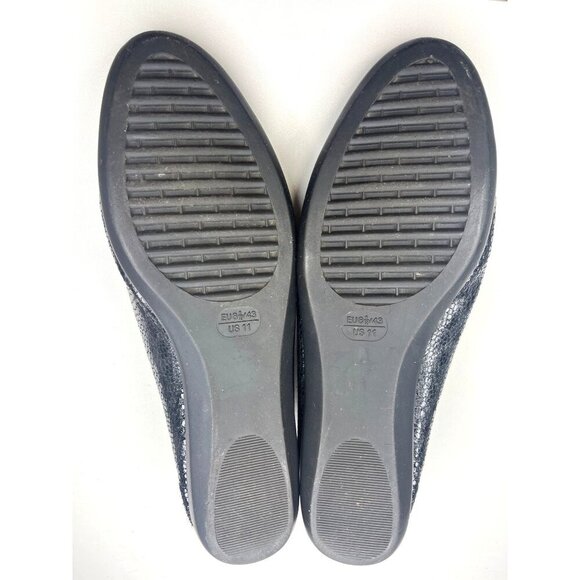 Flexx Loafer Slip On Tassel Shoes Ladies Size 11 Black Textured - Picture 5 of 11